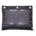 Advantus Binder Pencil Pouch, 10 x 7.38, Black/Clear