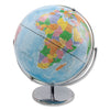 Advantus 12-Inch Globe with Blue Oceans, Silver-Toned Metal Desktop Base, Full-Meridian