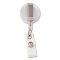 Advantus Translucent Retractable ID Card Reel, 30" Extension, Clear, 12/Pack