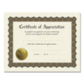 Great Papers! Ready-to-Use Certificates, Appreciation, 11 x 8.5, Ivory/Brown/Gold Colors with Brown Border, 6/Pack