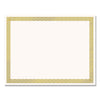 Great Papers! Foil Border Certificates, 8.5 x 11, Ivory/Gold with Braided Gold Border, 12/Pack