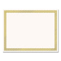 Great Papers! Foil Border Certificates, 8.5 x 11, Ivory/Gold with Braided Gold Border, 12/Pack