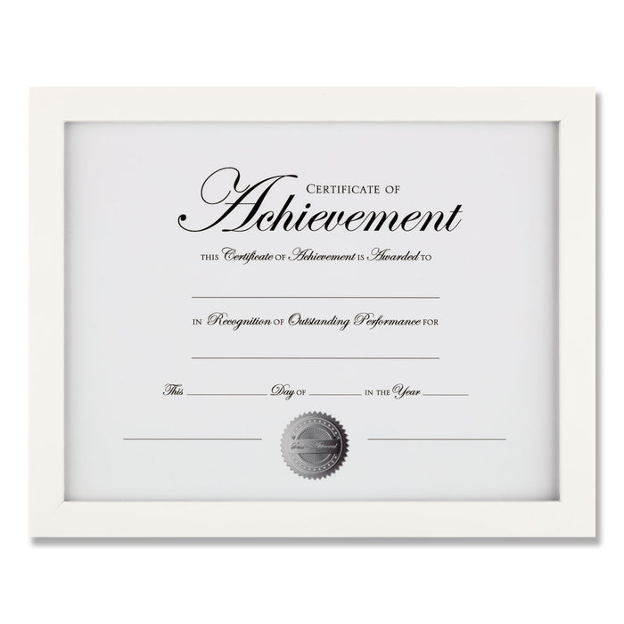 DAX Wood Gallery Frame with Two-Way Easel, 8.5 x 11, White