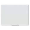 U Brands Floating Glass Ghost Grid Dry Erase Board, 48 x 36, White