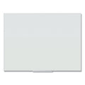 U Brands Floating Glass Ghost Grid Dry Erase Board, 48 x 36, White
