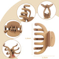 SMKSL Hair Clips 3.5 Inch Medium Brown Matte Banana Jaw Claw Clips by Deal US