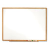 Quartet Classic Series Total Erase Dry Erase Board, 48 x 36, Oak Finish Frame