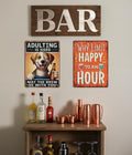 Opix Design Funny Metal Bar Sign Dog Beer Humorous Wall Decor 8.3x11in by Deal US