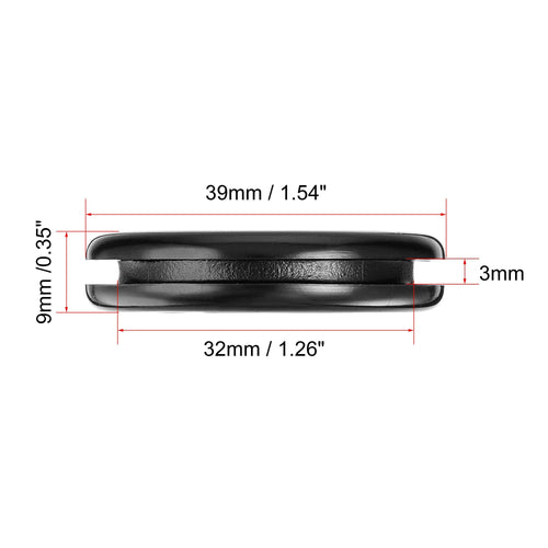 uxcell Rubber Grommet Round Double-Sided Mount Dia 32mm Wire Protection 20pcs by Deal US