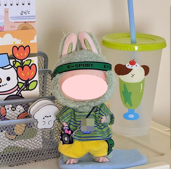 TissueDeep LBB-31 Hat & Overalls Clothes Set for 17cm Doll Size 17cm by Deal US