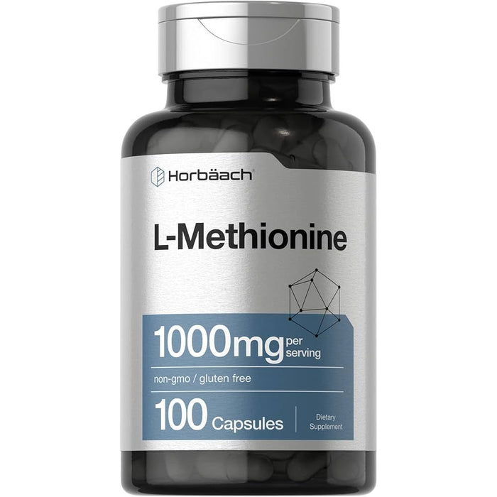 Horbäach L-Methionine Powder (USP Grade), 1000 Grams (1 kg) Bulk Supply by Pasteur Pharmacy