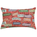 RABUSOFA Christmas Pillow Cover Red Lumbar Cushion 12x20 Inch Pack of 1 by Deal US