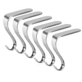 Minetom Christmas Stocking Holders Set of 6 Metal Mantle Hooks Silver by Deal US