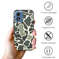 Camo Leopard Phone Case for Motorola Moto G Play 2024 6.5",Cool Retro Army Green