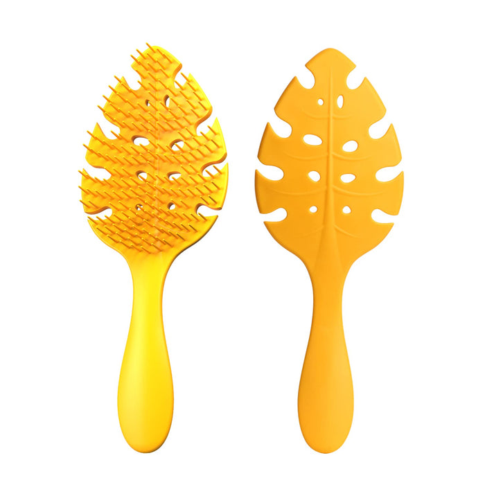 CANDYBRUSH Hair Brush Vented Leaf Form Soft TPEE Mango Scented Orange Large by Deal US