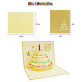 CANREVEL 3D PopUp LED Birthday Card Blowable Candle Music Black Gold by Deal US