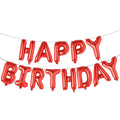 REIANS Happy Birthday Aluminum Foil Banner Balloons Red Party Decor by Deal US