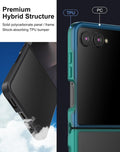 Matte Translucent Hard Back Case for Samsung Galaxy Z Flip 7 2025 with Soft TPU Bumper Black Frost by Merch Section