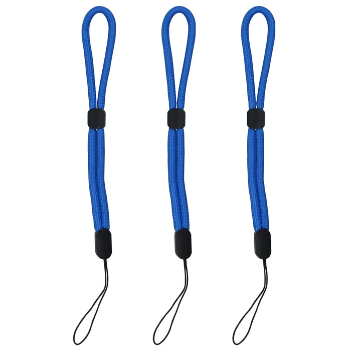 FOHOLA 3 Pack Wrist Strap, Adjustable Hand Wrist Lanyard for Camera, Cell Phone, USB, Keys (3, Blue)