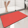 PROOVEELLY Diatomaceous Earth Bath Mat Non Slip Quick Dry Red 15.7x35.4 by Deal US