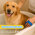 Yutaohui 4-in-1 Pet Bath Brush Kit with Comb Clipper for Dogs Cats by Deal US