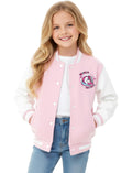 PATPAT Girls Varsity Baseball Jacket Light Pink Unicorn Coat Size 4-5T by Deal US