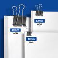 Eclirgan Large 1.9-Inch Heavy-Duty Black Binder Clips 48-Pack by Deal US