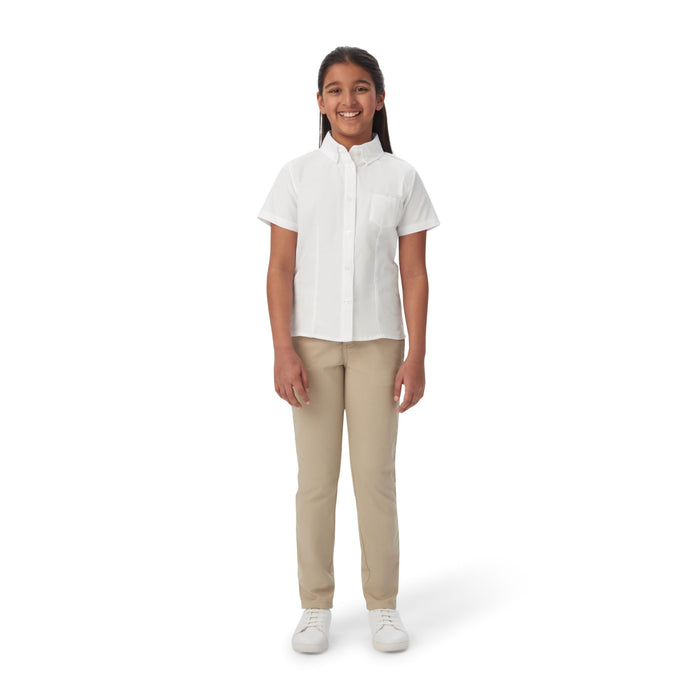 French Toast Girls Short Sleeve Button Down Oxford Shirt White Size 6X by Deal US