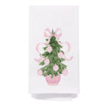SPBL&L Chinoiserie Christmas Kitchen Towels Pink Bow Tree 16x24 Inch Set of 2 by Deal US