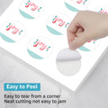 MaxGear 2" Round Sticker Labels Matte White 360 Pcs 30 Sheets Inkjet Laser by Deal US
