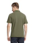 VEBOON Men's Short Sleeve Cotton Blend Polo Shirt Army Green Size XX-Large by Deal US