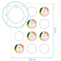 MaxGear 2" Round Sticker Labels Matte White 360 Pcs 30 Sheets Inkjet Laser by Deal US