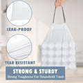 PACCOLYN Small Trash Bags 4 Gallon Drawstring 57 Count Unscented White by Deal US