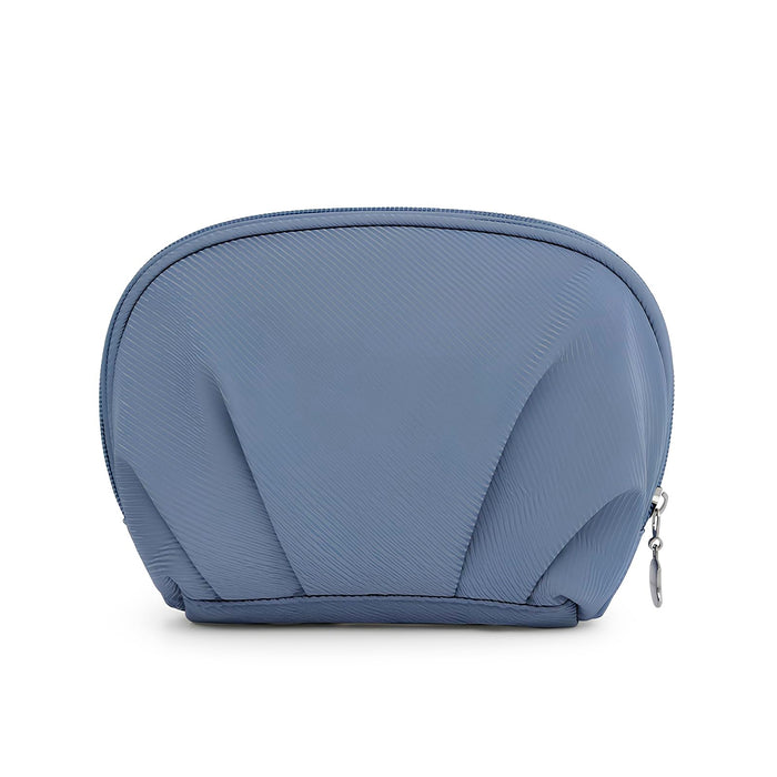 E-Tree Makeup Bag Half Moon Cosmetic Pouch Travel Toiletry Organizer Blue by Deal US