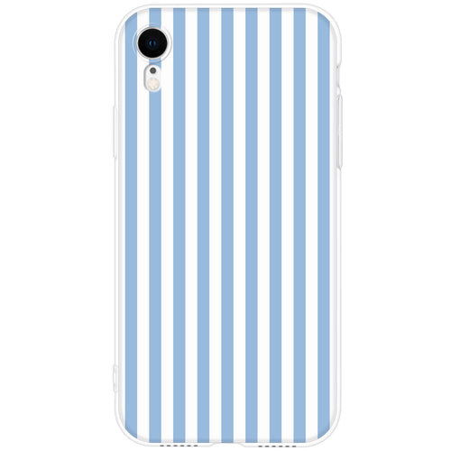 Striped Phone Case Compatible with iPhone XR, Girly Aesthetic Design Soft C