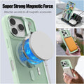 Magnetic Kickstand Case for iPhone 17 Pro Mint Military-Grade Shockproof Matte Semi-Clear Cover by Merch Section