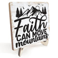 Inspirational Wood Sign Rustic Desk Decor Home Office Work Desk Accessories Decorative Motivational Christian Gifts Religious Bible Verse Faith Decorations Office Supplies Cubicle Decor Table Plaque