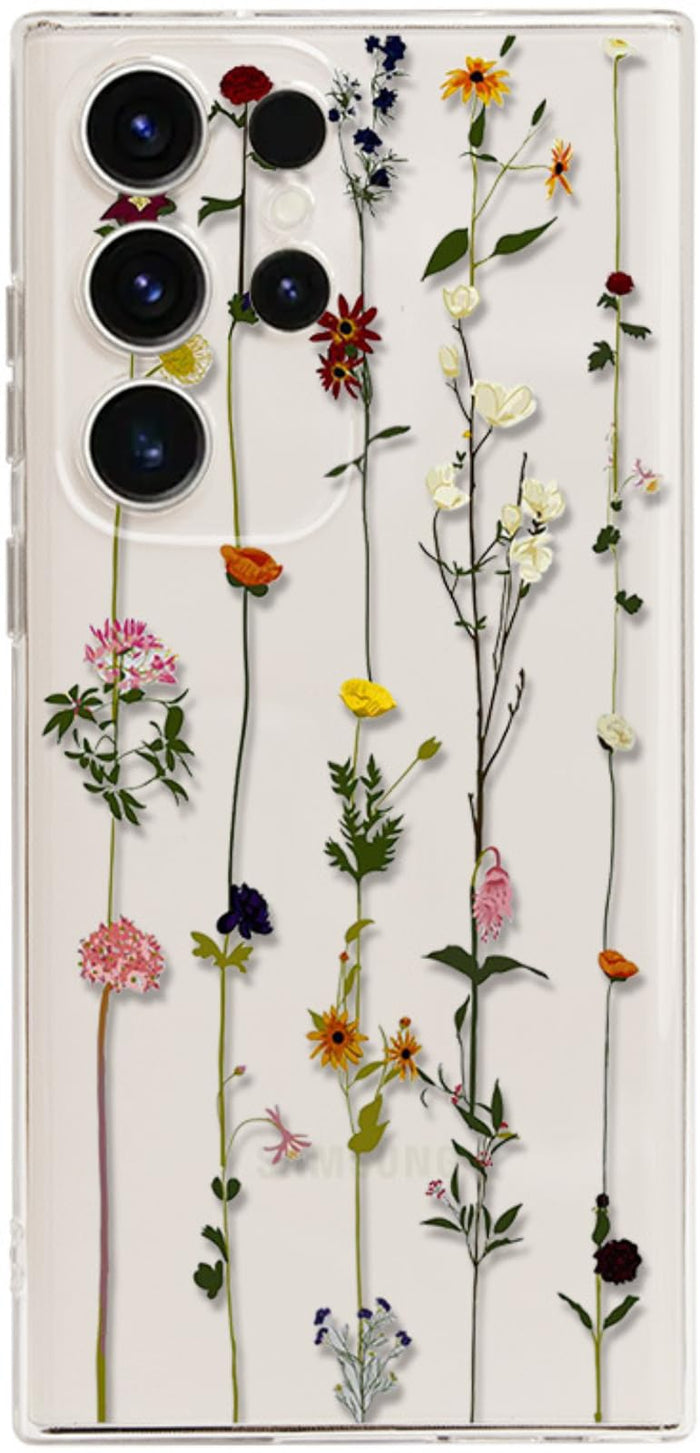 MrARTIST Samsung Galaxy S25 Plus Case Floral Line Flower TPU Cover by Deal US