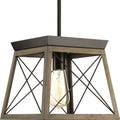 Briarwood Collection Rich Oak One-Light Farmhouse Mini-Pendant by Vanessa Jane
