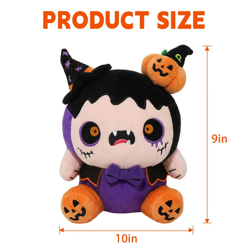 CAIYUEGG Halloween Monster Plush Purple Demon Witch Pumpkin 10 inch by Deal US
