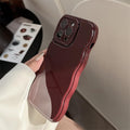 Case For Iphone 17 Pro Case,Simple Wave Design Wavy Frame Soft Silicone Aestheti