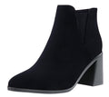 Vepose Women's Ankle Booties Pointed Toe Block Heel Blacknubuck Size 10 by Deal US