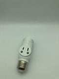 Figame E26/E27 3 Prong Light Bulb Socket Adapter Polarized White 2 Pack by Deal US