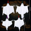Threan 4-Piece Hanging Ghost Decorations 28-35" White Halloween Decor by Deal US