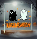 YouerCrystal Halloween Sign Colorful Glass Ghost Decor 3.94 Inch by Deal US