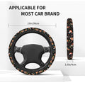 MINIOZE Mushroom Vintage Steering Wheel Cover 15 Inch Neoprene Black 1pc by Deal US