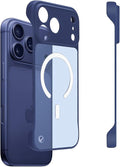 Magnetic Slim Case for iPhone 17 Pro Max Deep Blue Frameless Clear Matte MagSafe Compatible by Merch Section