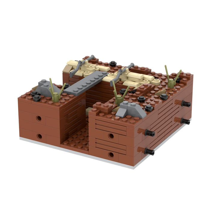 MOOXI WW2 Battlefield Military Block Set Right Corner 200PCS ABS by Deal US