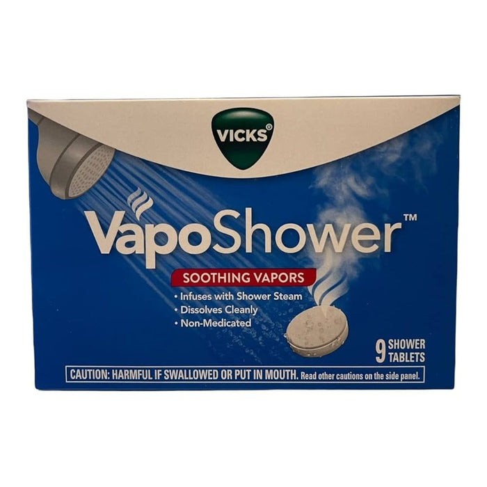 Vicks VapoShower, Shower Tablet, Shower Bomb, Aromatherapy Vapors, Eucaplytus & Menthol, Soothing Vicks Vapor Steam, 9 ct by Pasteur Pharmacy