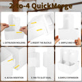 Bodaon 2 Cup Drink Carrier with Handle, 15 Pcs Kraft Paper Disposable by Deal US